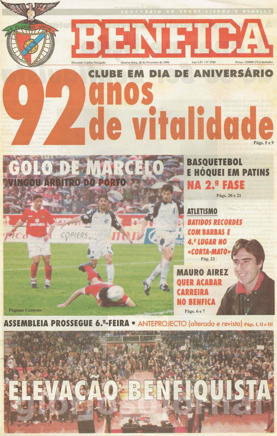 jornal o benfica 2785 1996-02-28